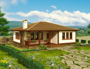 1-storey traditional Bulgarian house